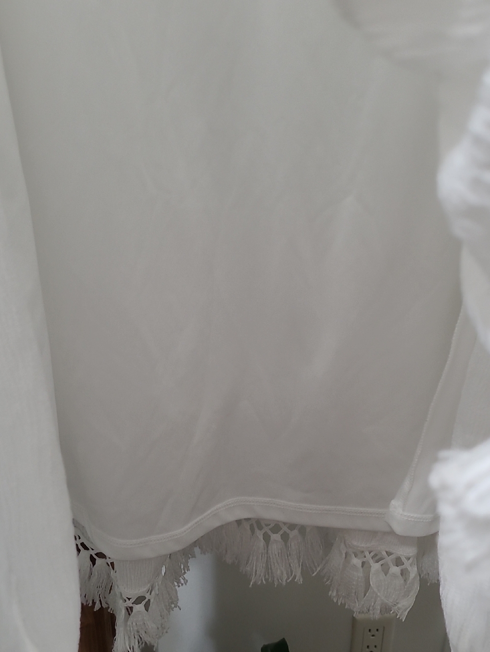 White Crinkle Crepe Fully Lined Maxi Skirt - Picture 5 of 11